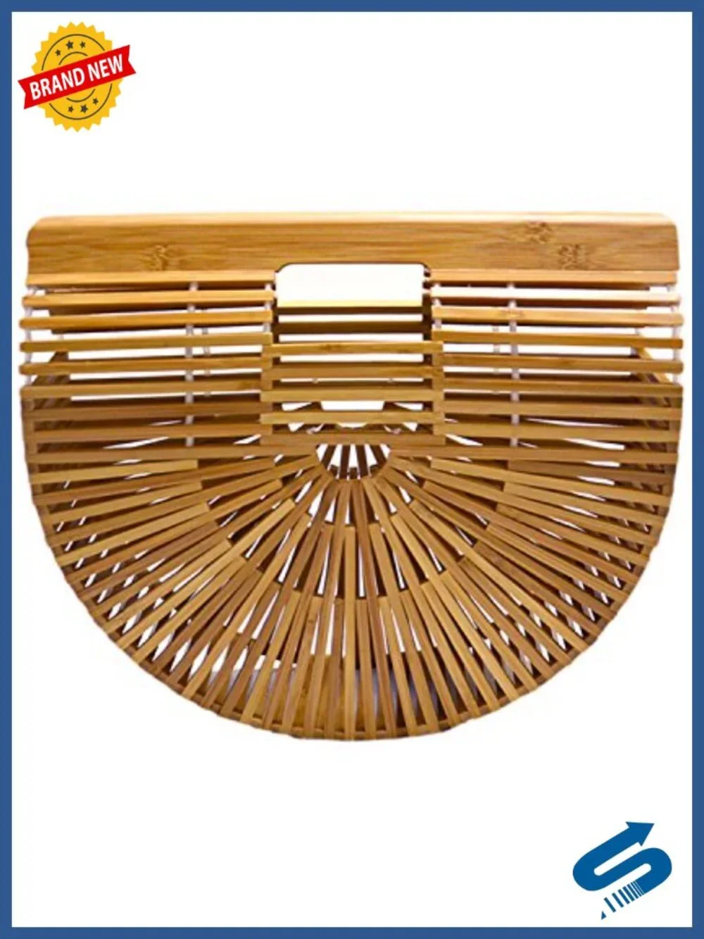 Bamboo Handmade Large Tote Straw Beach Bag